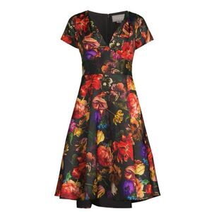THEIA Leilani Floral A-Line Dress NWT Size 4